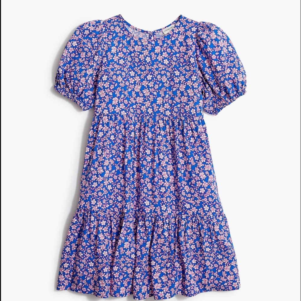 Crewcuts - Floral puff-sleeve tiered dress [Girls - Size 7]